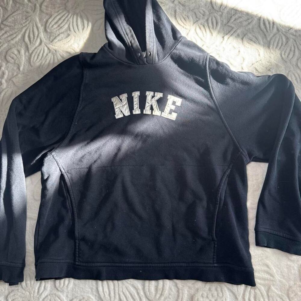Nike black cropped hoodie size
